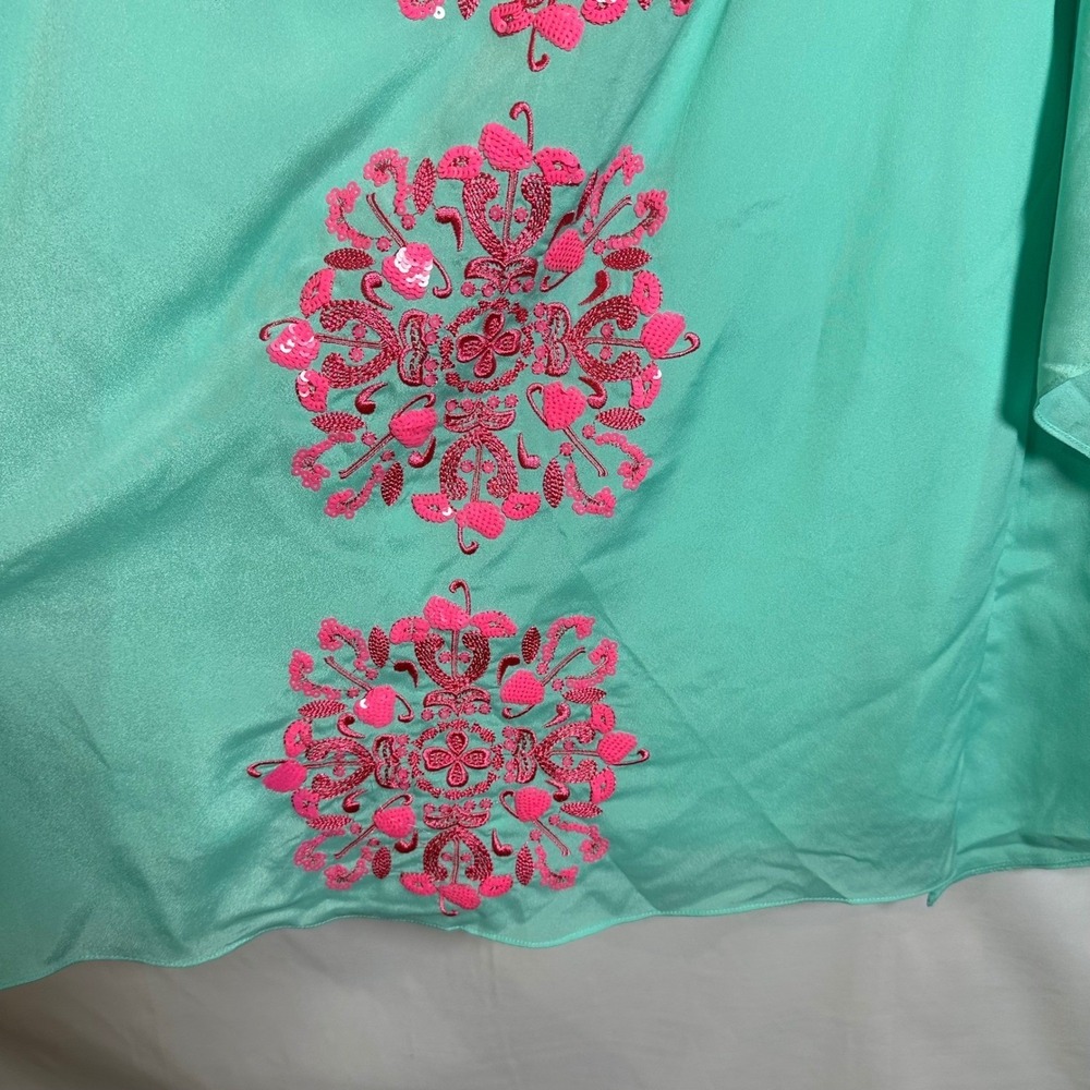 HTF LILLY PULITZER SIZE XS MARGURITE CAFTAN DRESS *FLAMINGO* CRYSTAL WATER READ - Picture 5 of 16